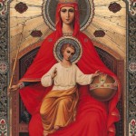 Russia: La Madonna e Gesù in trono