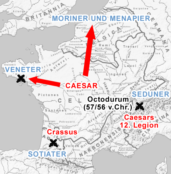 Mappa del De Bello Gallico 