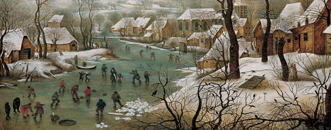 Brueghel Jan, il Vecchio: Paesaggio fiammingo in inverno