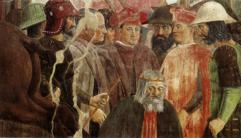 Piero, il Pittore dell'Ineloquenza (V) - Esecuzione di Cosroé (particolare dell'affresco "La Battaglia di Eraclio e Cosroé) 