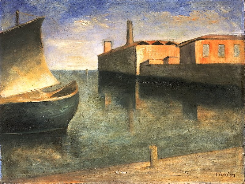 Carlo Carrà (1881-1966) - Cinque del Mattino: paesaggio senza tempo!