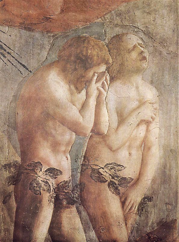  Piero della Francesca e Masaccio-Cacciata dal Paradiso Terrestre