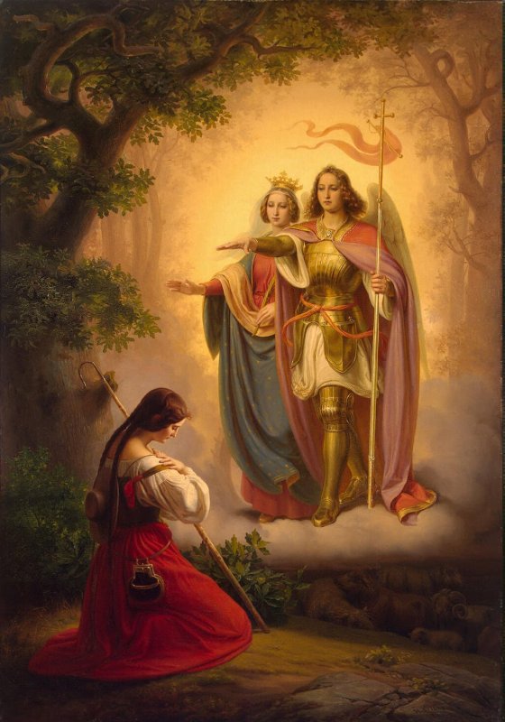Santa Caterina e San Michele (che con Santa Margherita) erano i Santi mediatori delle rivelazioni Divine a Jeanne