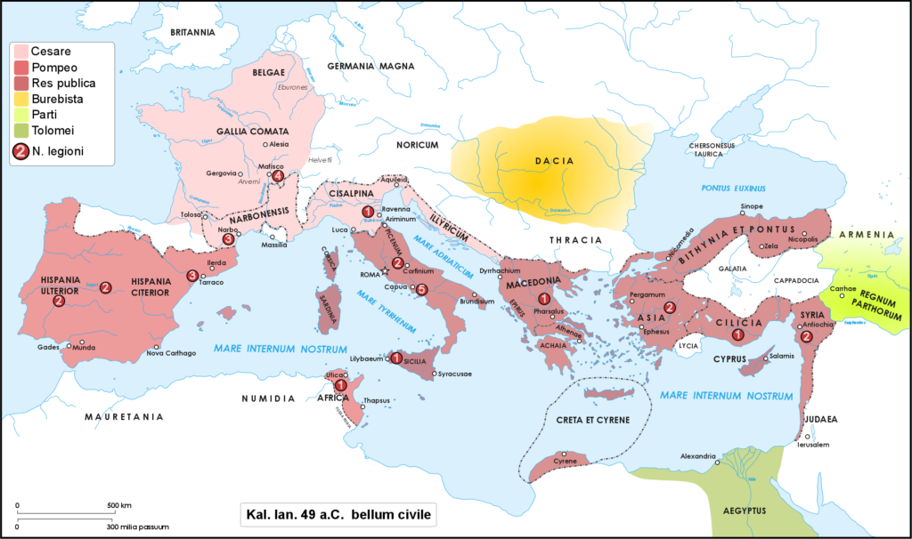 5) Cesare era dietro Catilina? Teatro del "Bellum Civile"