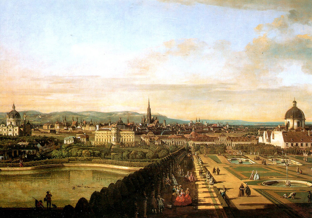 Bernardo Bellotto-Vienna vista dal Belvedere 