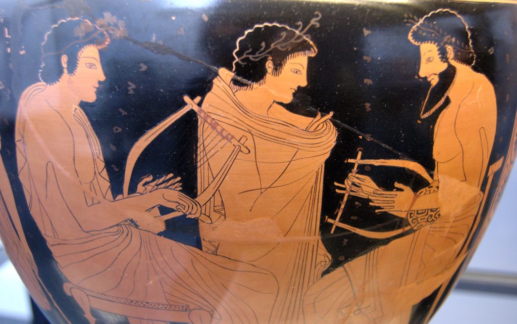 Platone! (1)- Lezione di Musica (Vaso Greco del VI sec. a.C.) 