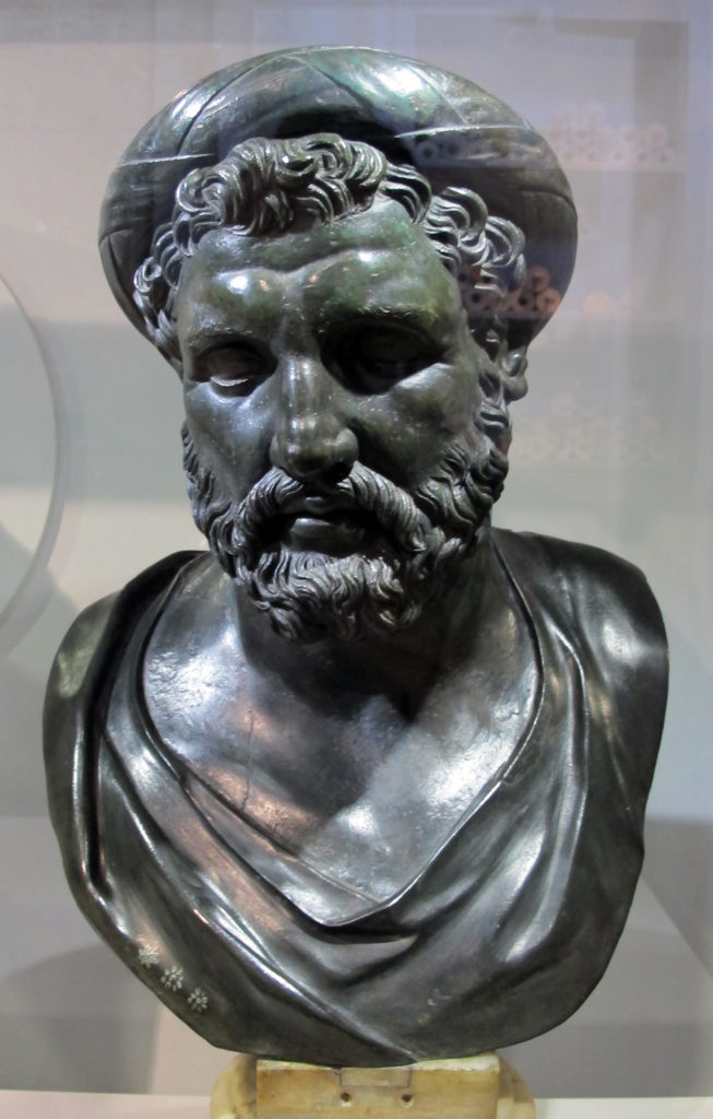 Busto di Archita, poeta e filosofo di Taranto, che fu in corrispondenza con Platone