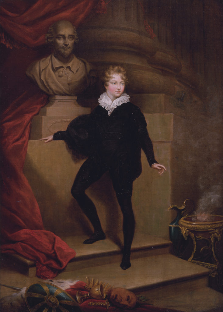 Master Betty as Hamlet, before a bust of Shakespeare  *oil on canvas  *55.9 x 40.6 cm  *between 1804 and 1806