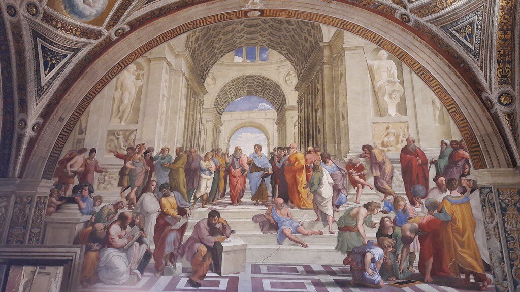  Platone e Aristotele  Raffaello Musei Vaticani Roma 